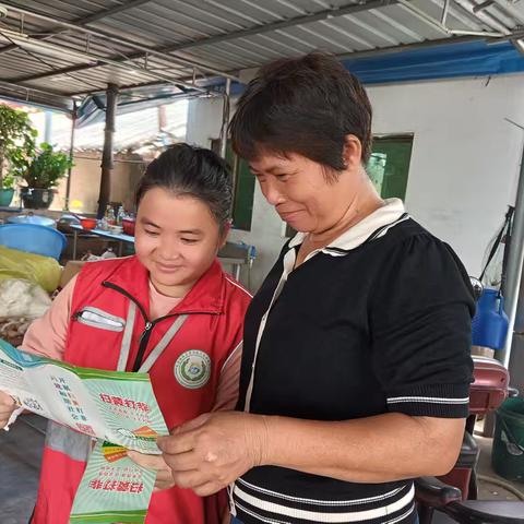 新龙镇新村网格员入户开展扫黄打非宣传工作