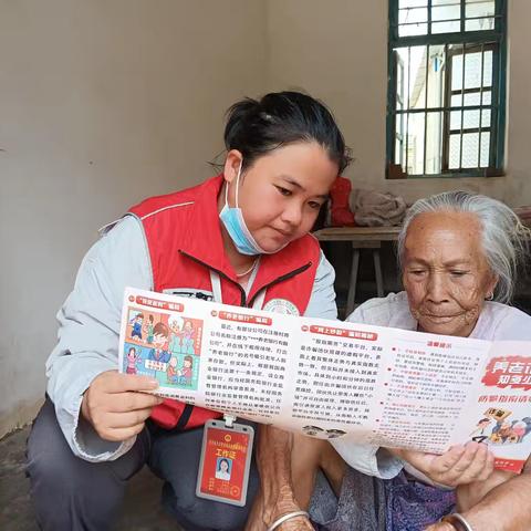 新龙镇新村网格员开展防养老诈骗宣传活动