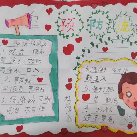 预防流感病毒手抄报