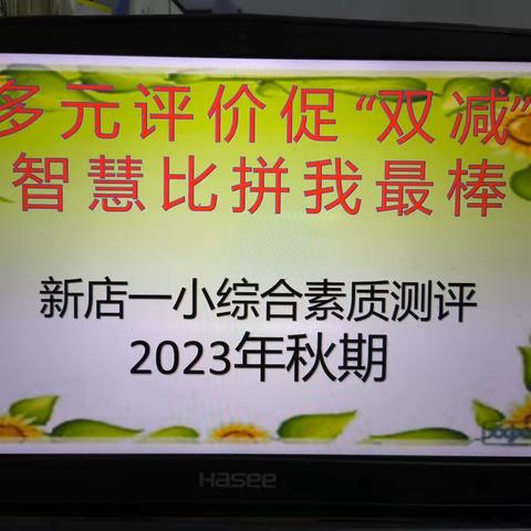 多元评价促“双减”  智慧比拼我最棒——新店一小一二年级综合素质测评活动纪实