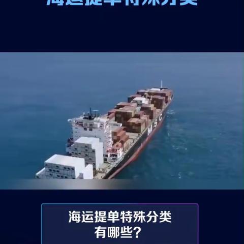 海运提单特殊分类有哪些？