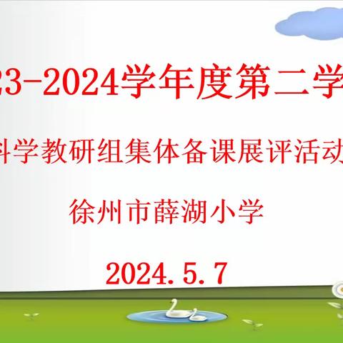 【薛湖·教务】【三新四行动】博采众长，凝心聚力——徐州市薛湖小学科学集体备课展评