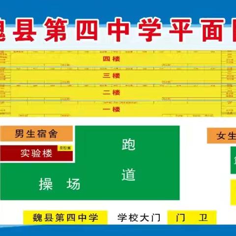 2024年中考魏县考区9考点平面图预览---魏县五中边马校区带你看考场。