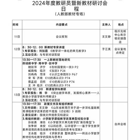 姚店子-山东省2024年度义务教育国家课程新教材使用暨教研员培训