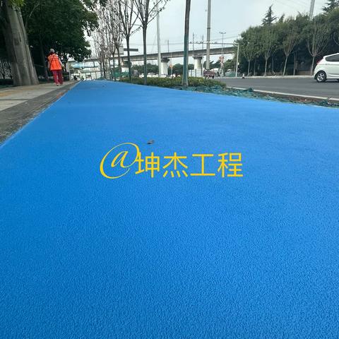 道路水性聚合物磨砂路面工程施工 高分子聚合物砂浆 高速公路应用  坤杰工程