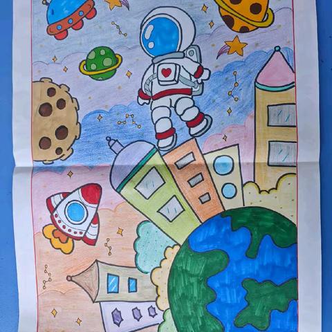 【莒县四小·乐真教育】当童真画笔遇见未来星辰 —— 2021级1班《畅想未来》德育特色作业展示