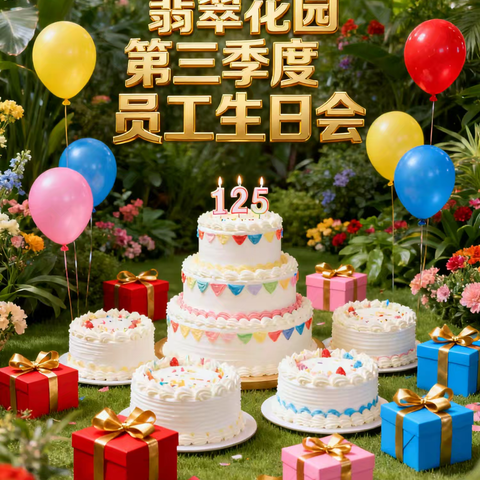 【珠江格瑞】翡翠花园第三季度员工生日会--温情相聚、共庆生辰