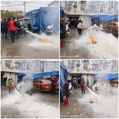 安全“课”进超市 防患于未“燃”——北城社区联合万家和超市开展消防演练