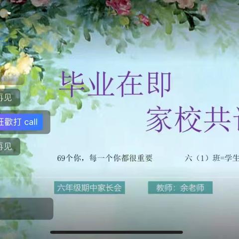 2025年春期六年级期中线上家长会