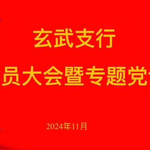 玄武支行党支部召开四季度党员大会暨党课