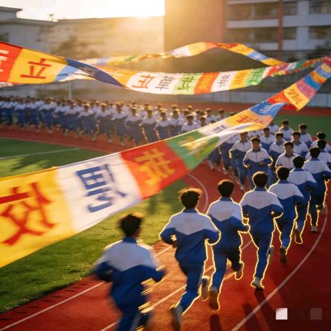 飒爽英姿亮风采 凝心聚力向中考—— ﻿初三年级课间跑操实况