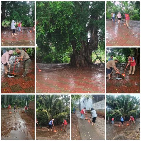 友爱村委会开展人居环境卫生整治