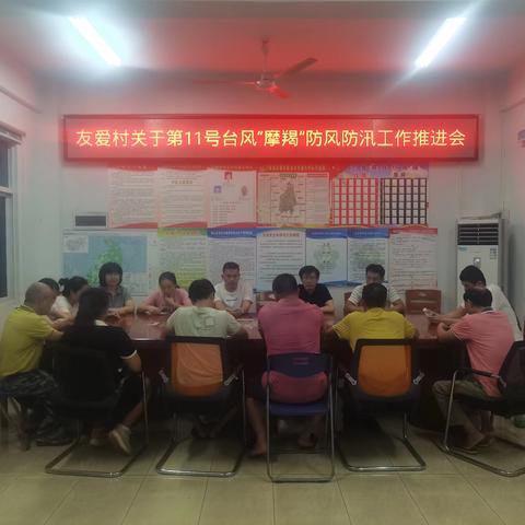 友爱村委会“摩羯”防风防汛入村工作
