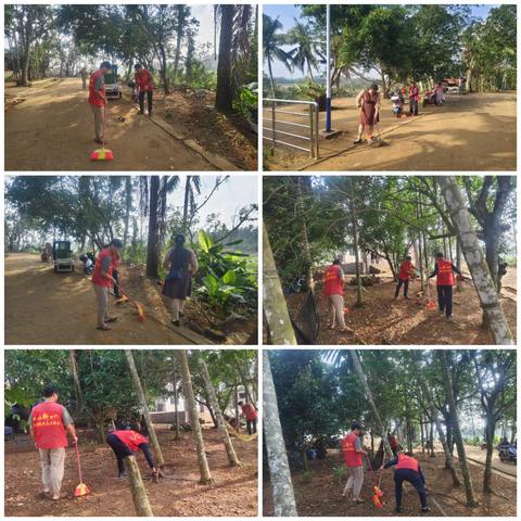 友爱村委会山口村大扫除活动