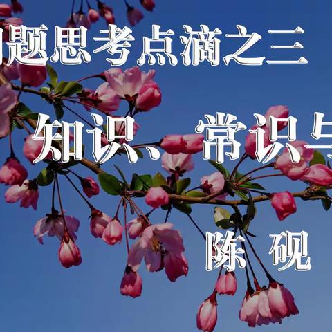 信息、知识、常识与认知