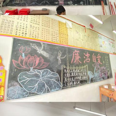 方寸板报展风采 清廉之气满校园 ——北流市平政镇六沙小学班级文化黑板报展示