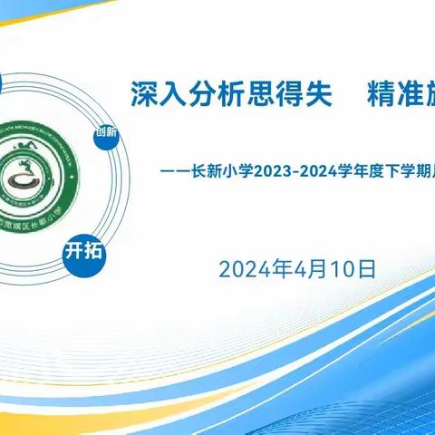 深入分析思得失 精准施策提质量——长新小学语文月考质量分析会