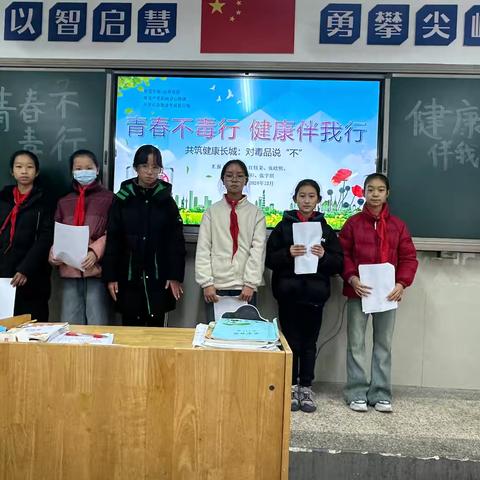 环城二小四叶草中队 ‍青春不“毒”行  健康伴我行主题中队课