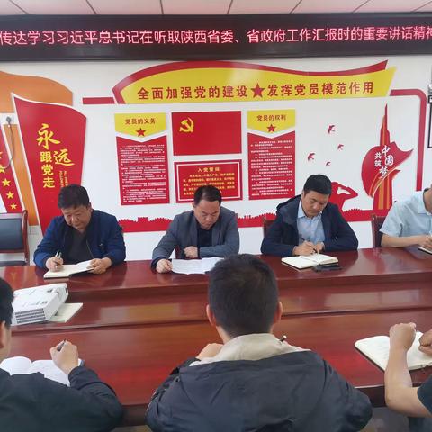 武功县退役军人事务局传达学习贯彻习近平总书记在听取陕西省委和省政府工作汇报时的重要讲话精神