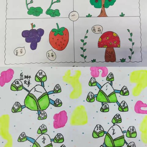 识字开花 朵朵绚烂——莲湖区邓家村小学一年级组开展制作偏旁识字小报活动