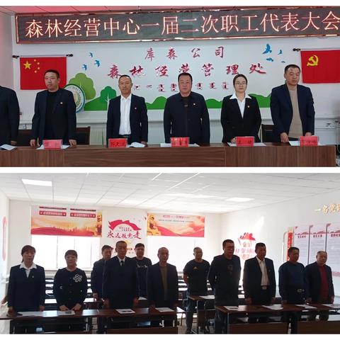 奋进正当时，聚力向未来—库都尔森工公司森林经营中心召开第一届二次职工代表大会
