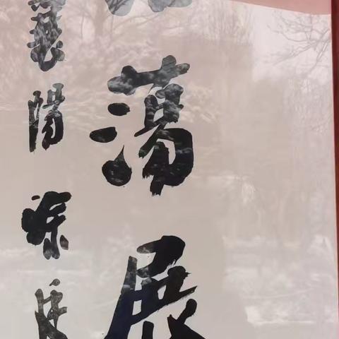 公园书法成一景 元旦飞雪迎新年