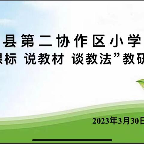 精雕细琢研课标 共谱教研新篇章——栾川县第二协作区小学英语“研课标 说教材 谈教法”联片教研活动