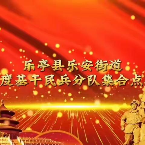 乐亭县乐安街道2023年基干民兵分队集合点验大会