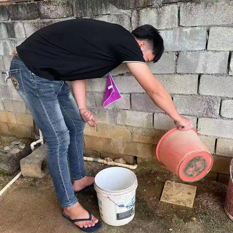 玉雄村组织两委干部，乡村振兴工作队，小组长开展“清洁家园 防蚊灭蚊”夏秋季爱国卫生百日专项行动。