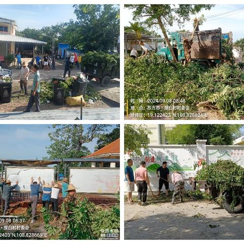 大田镇全力开展灾后环境卫生整治工作