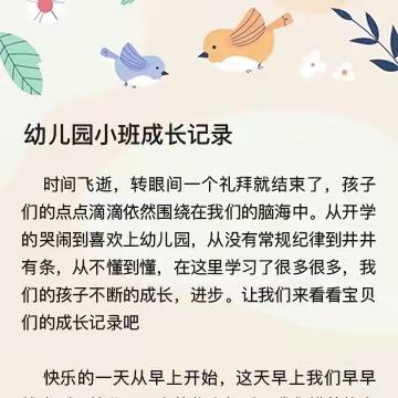 幼儿园小班成长记录