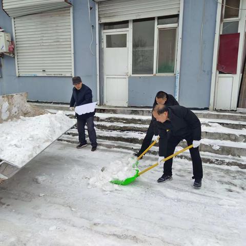 不畏严寒除冰雪   齐心协力保畅通 区现代农业发展中心深入包联村开展除冰雪活动