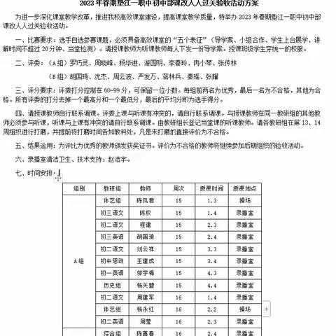 精彩课堂，魅力绽放——垫江一职中举行课改合格课验收活动