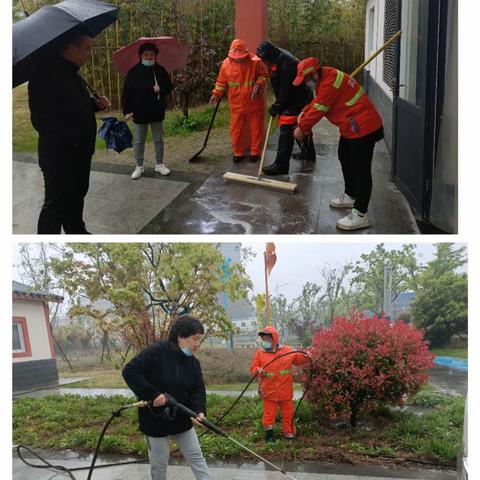 西环综合管理中心巧借春雨洗城 “绣”出城市美颜