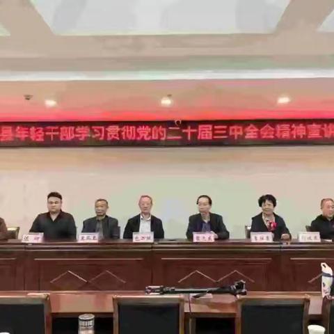 南阳市“青春护航”志愿服务团承办新野县年轻干部学习贯彻党的二十届三中全会精神培训会