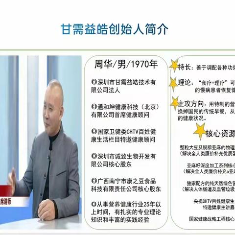 甘需益皓代餐食品周华董事长