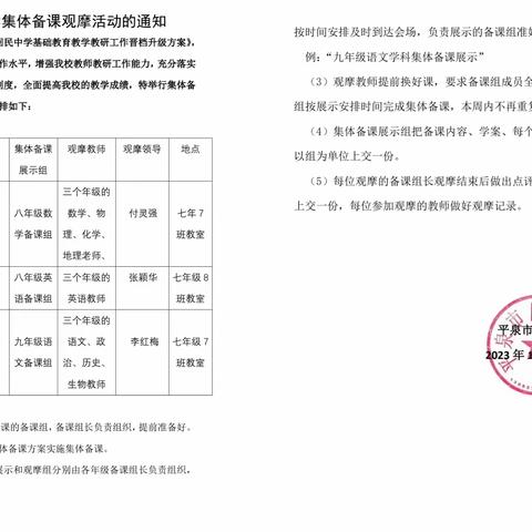 凝而聚力 研而致远 ——回民中学集体备课观摩活动