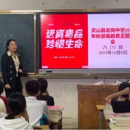 灵山县龙岗中学2023年强化禁毒“五个一”教育活动