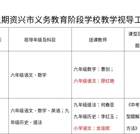 人间最美三月天，送教共研春风暖——资兴市小学语文王琴名师工作室助力2023年教学视导工作