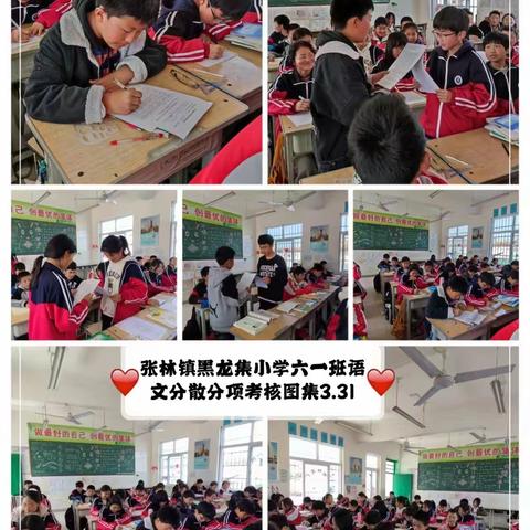 张林镇黑龙集小学——分散分项考核精彩绽放