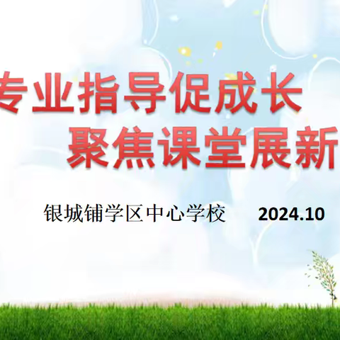 专业指导促成长 聚焦课堂展新篇——银城铺学区语文教研活动纪实