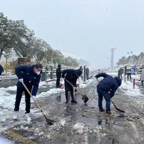 清扫积雪净园区、齐心协力保安全