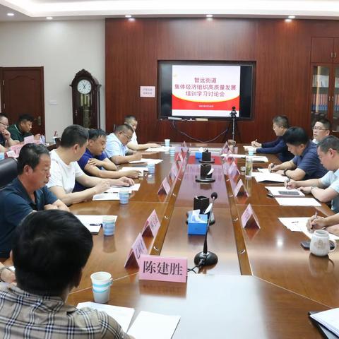 智远街道召开集体经济组织高质量发展培训学习讨论会