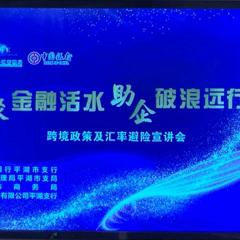 平湖支行举办汇聚“金融活水” 助企“破浪远行”跨境政策及汇率避险