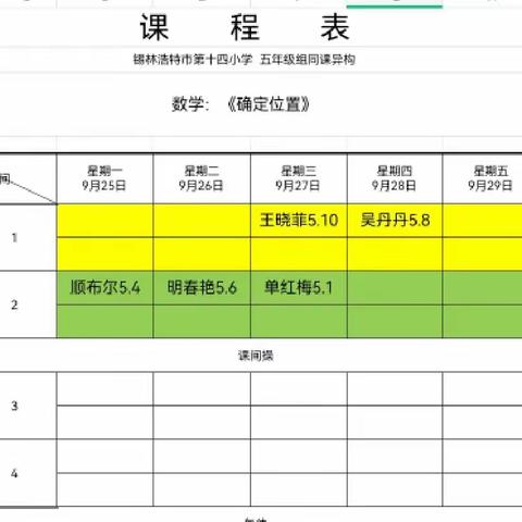 同课异构展风采 扎实教研促成长——锡市第十四小学五年级同课异构活动