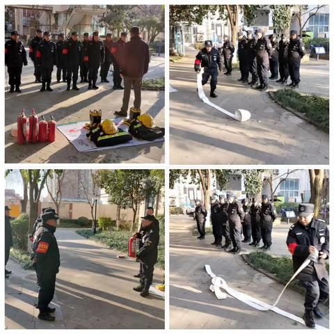 大庆路社区联合物业公司及驻地单位开展消防演练