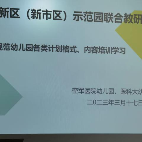 乌鲁木齐高新区（新市区）2022-2023学年第二学期关于规范幼儿园各类计划格式、内容的培训