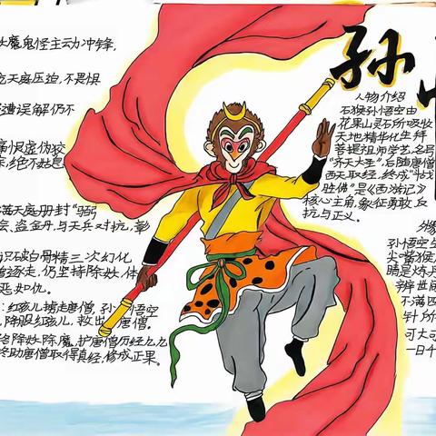 读四大名著 绘经典人物——博才阳光实验小学“我为名著设计人物卡”作品展 ‍