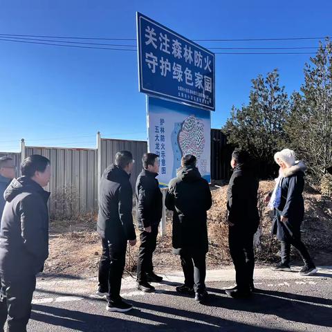上级领导莅临五大龙沟村检查护林防火工作