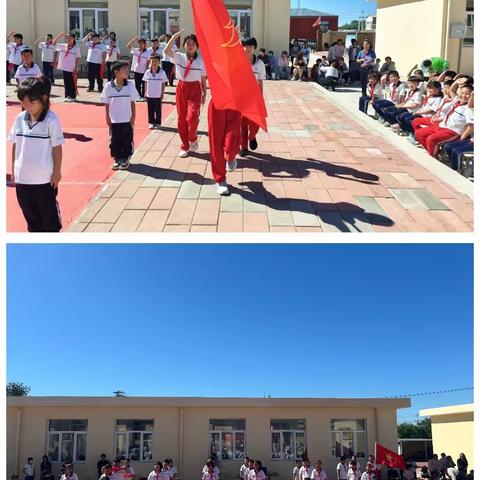 红领巾爱祖国 新队员向未来———桑梓镇常各庄中心小学少先队入队仪式